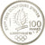 Coin, France, Cross-country skier, 100 Francs, 1991, BE, MS(65-70), Silver
