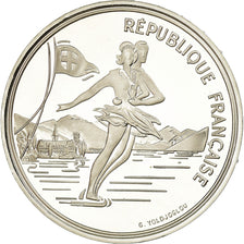 Monnaie, France, Ski alpin, 100 Francs, 1989, BE, FDC, Argent, Gadoury:C3