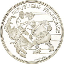Monnaie, France, Hockey, 100 Francs, 1991, BE, FDC, Argent, Gadoury:C16, KM:993