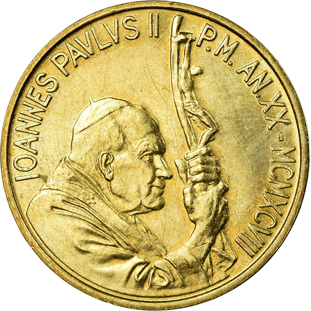 Coin, VATICAN CITY, John Paul II, 20 Lire, 1998, Roma, AU(55-58)