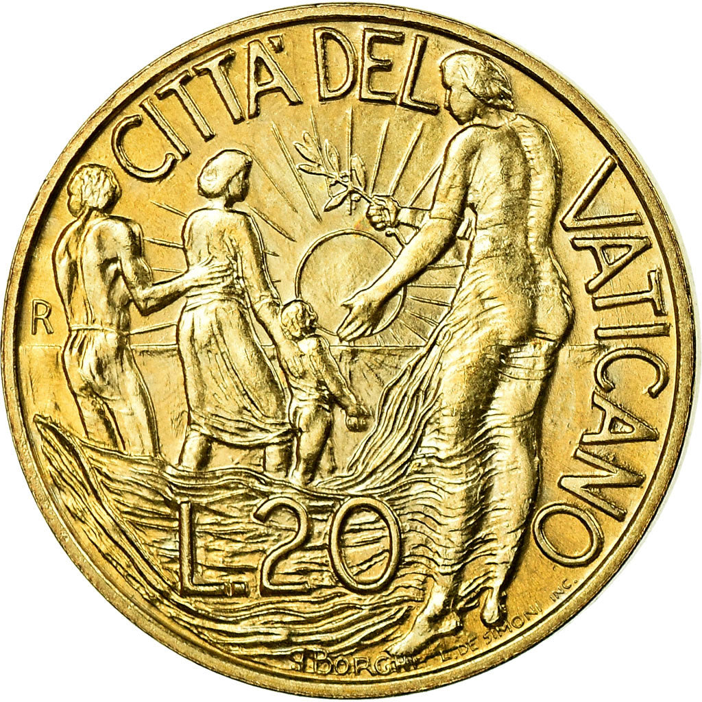 Coin, VATICAN CITY, John Paul II, 20 Lire, 1998, Roma, AU(55-58)