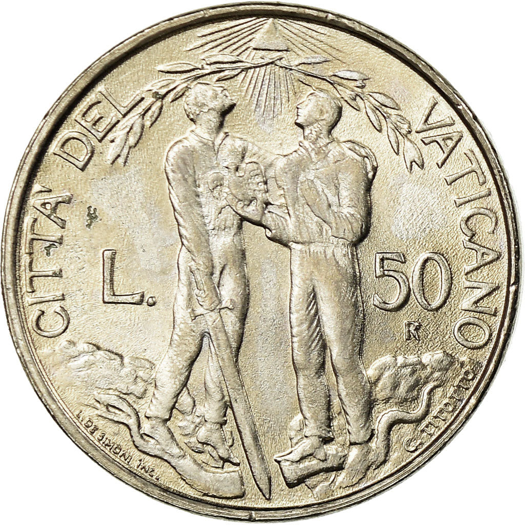 Münze, Vatikanstadt, John Paul II, 50 Lire, 1997, Roma, VZ, Copper-nickel