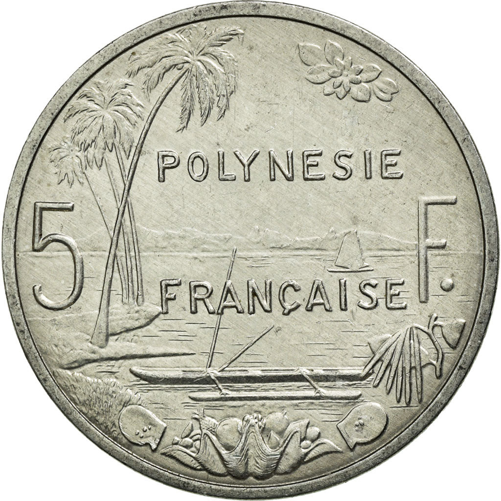 Coin, French Polynesia, 5 Francs, 2003, Paris, AU(50-53), Aluminum, KM:12