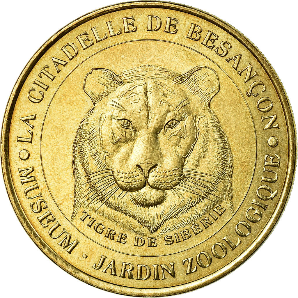 França, Token, Token turístico, Besançon - zoo  - Le tigre, Artes e Cultura