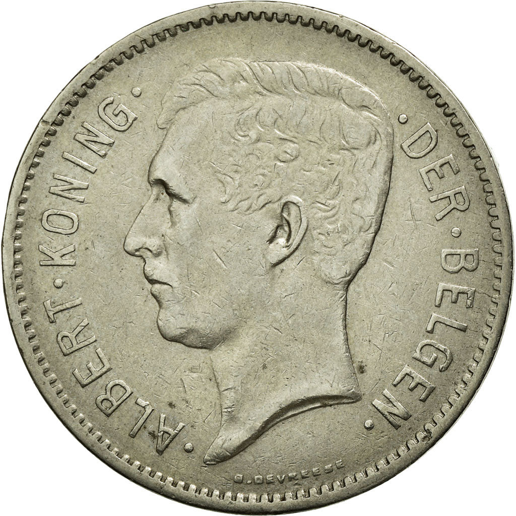 Coin, Belgium, 5 Francs, 5 Frank, 1931, EF(40-45), Nickel, KM:98