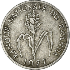 Coin, Rwanda, Franc, 1977, British Royal Mint, VF(30-35), Aluminum, KM:12