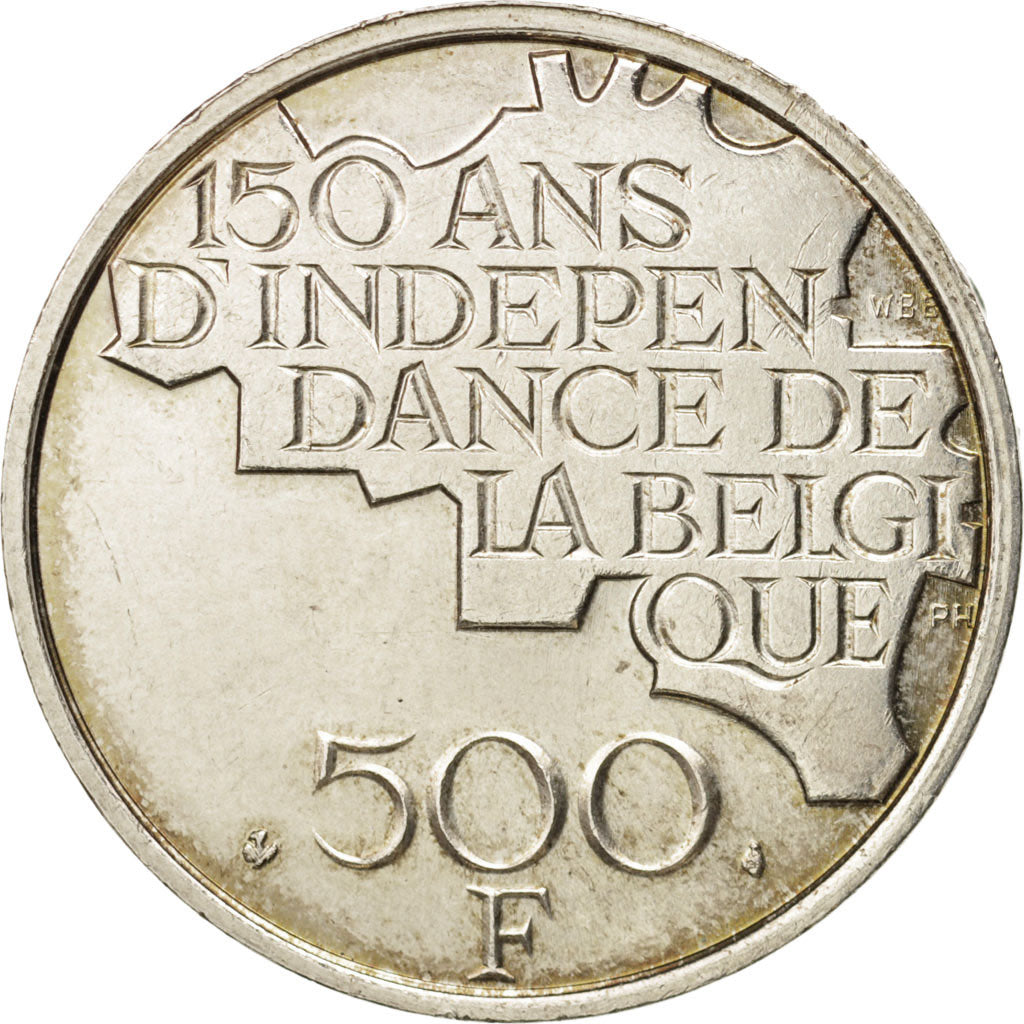 Belgium, 500 Francs,1980, Brussels, AU(50-53), Silver Clad Copper, KM 161