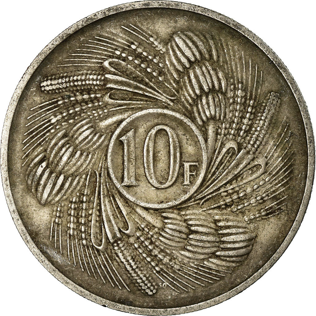 Coin, Burundi, 10 Francs, 1968, VF(20-25), Copper-nickel, KM:17