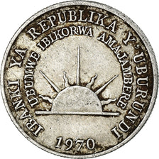 Coin, Burundi, Franc, 1970, EF(40-45), Aluminum, KM:18