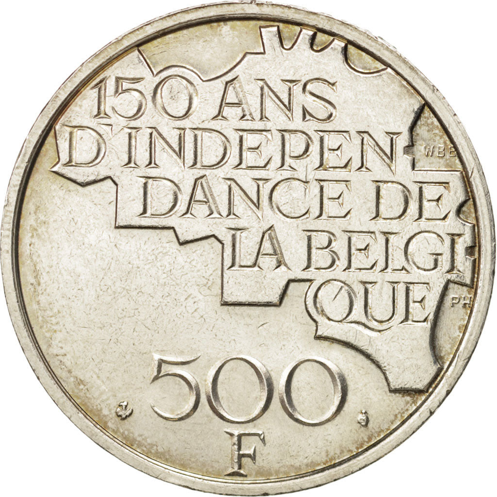 Belgium, 500 Francs,1980, Brussels, AU(50-53), Silver Clad Copper, KM 161