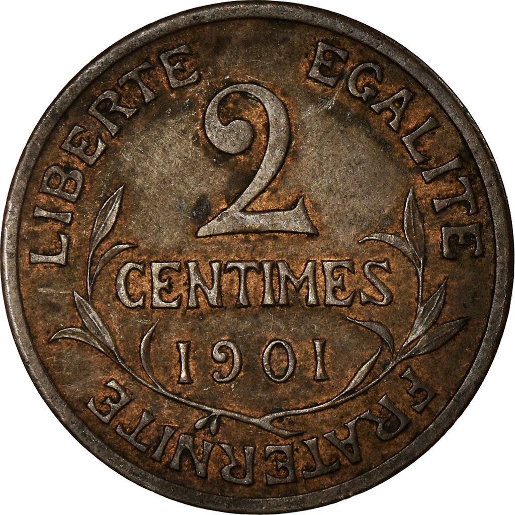 Coin, France, Dupuis, 2 Centimes, 1901, Paris, VF(30-35), Bronze, KM:841