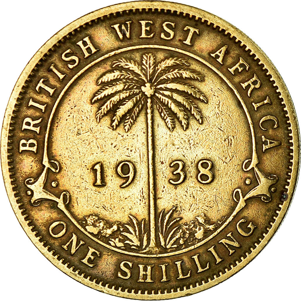 Coin, BRITISH WEST AFRICA, George VI, Shilling, 1938, EF(40-45), Nickel-brass