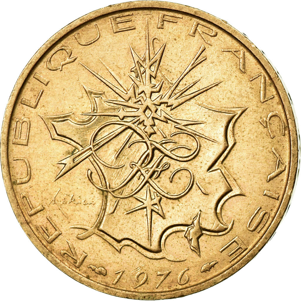 Coin, France, Mathieu, 10 Francs, 1976, AU(50-53), Nickel-brass, KM:940