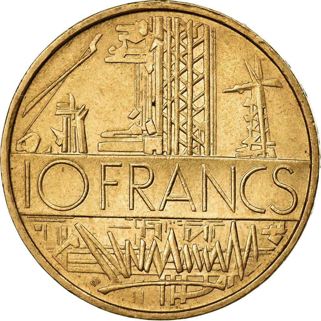 Coin, France, Mathieu, 10 Francs, 1976, AU(50-53), Nickel-brass, KM:940