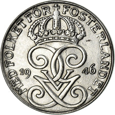 Coin, Sweden, Gustaf V, Ore, 1946, AU(55-58), Iron, KM:810