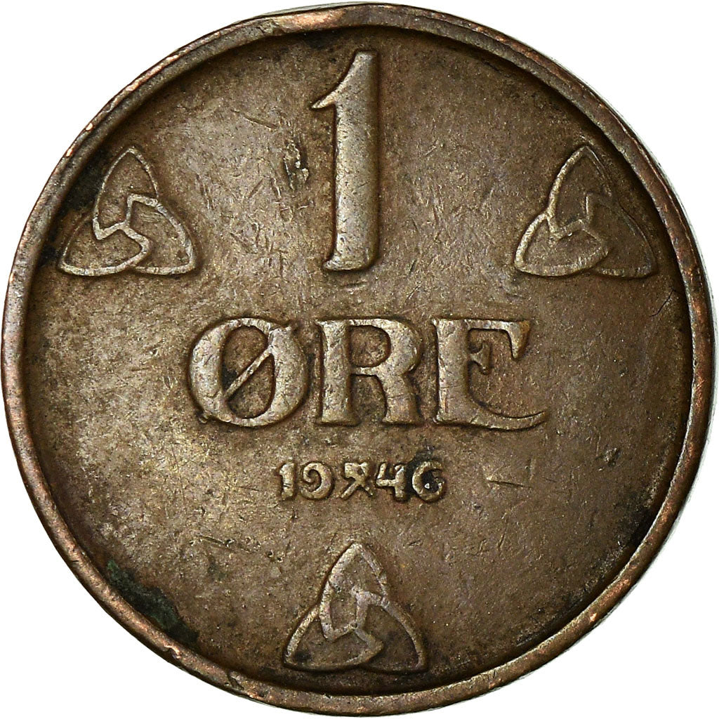 Coin, Norway, Haakon VII, Ore, 1946, EF(40-45), Bronze, KM:367