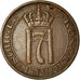Moneda, Noruega, Haakon VII, Ore, 1935, MBC, Bronce, KM:367