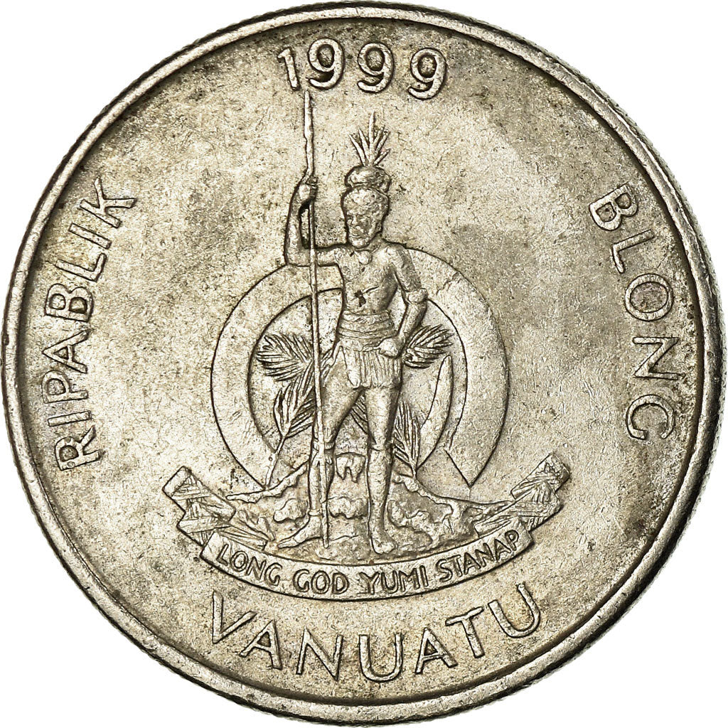 Coin, Vanuatu, 10 Vatu, 1999, British Royal Mint, EF(40-45), Copper-nickel, KM:6