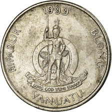 Coin, Vanuatu, 10 Vatu, 1999, British Royal Mint, EF(40-45), Copper-nickel, KM:6