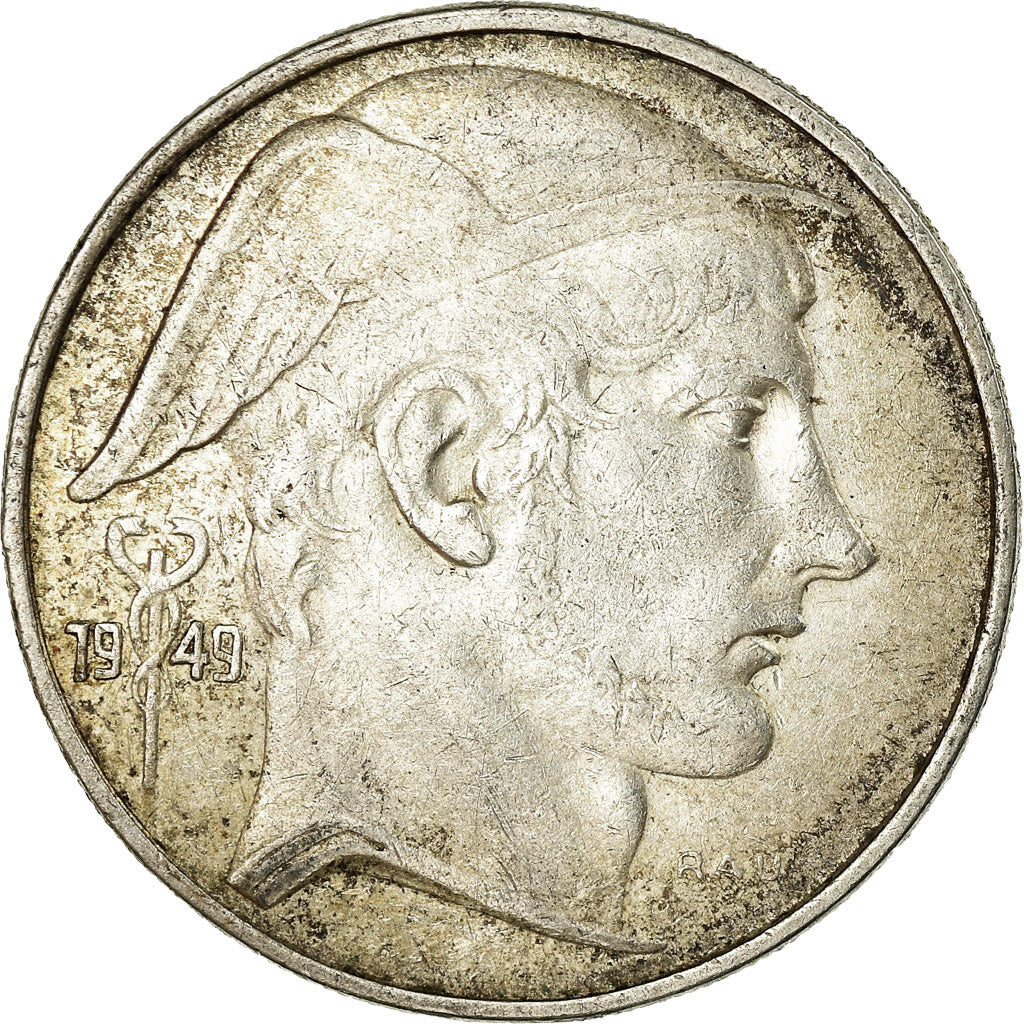 Coin, Belgium, 20 Francs, 20 Frank, 1949, EF(40-45), Silver, KM:141.1