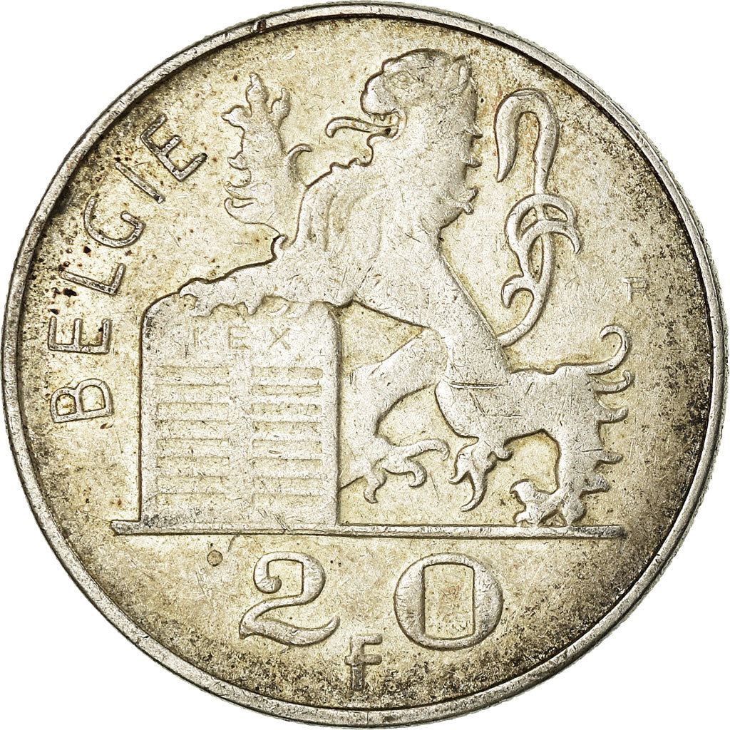 Coin, Belgium, 20 Francs, 20 Frank, 1949, EF(40-45), Silver, KM:141.1
