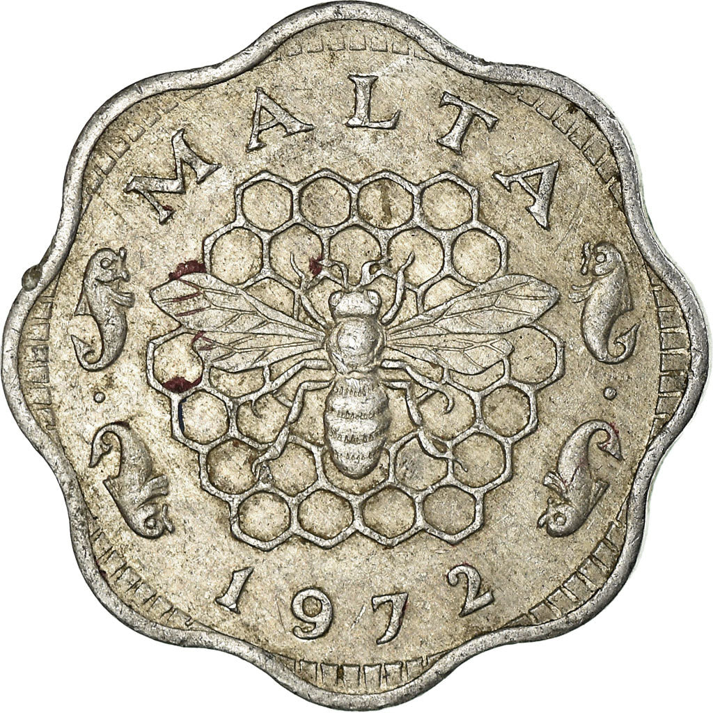 Coin, Malta, 3 Mils, 1972, British Royal Mint, EF(40-45), Aluminum, KM:6