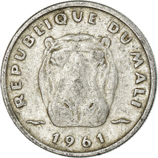 Coin, Mali, 5 Francs, 1961, Paris, EF(40-45), Aluminum, KM:2