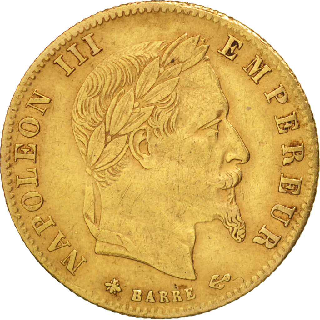 France, 5 Francs, 1866, Paris, EF(40-45), Gold, KM:803.1, Gadoury:1002
