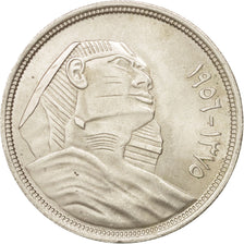 Egypt, 20 Piastres, 1956, AU(55-58), Silver, KM:384
