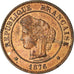 Coin, France, Cérès, 5 Centimes, 1876, Paris, EF(40-45), Bronze, KM:821.1