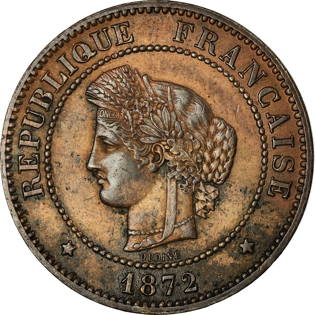 Coin, France, Cérès, 5 Centimes, 1872, Paris, VF(30-35), Bronze, KM:821.1