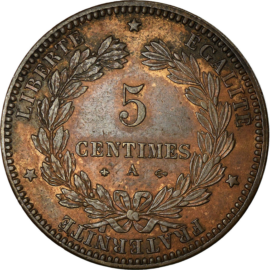 Coin, France, Cérès, 5 Centimes, 1872, Paris, VF(30-35), Bronze, KM:821.1