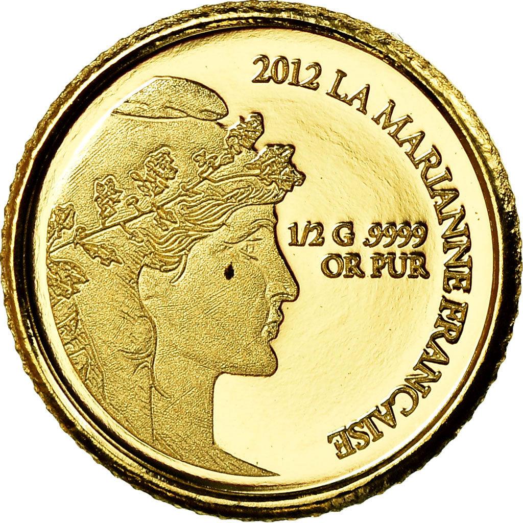 Moneta, Togo, 1500 Francs, 2012, Paris, La Marianne Française, FDC, Oro, KM:New
