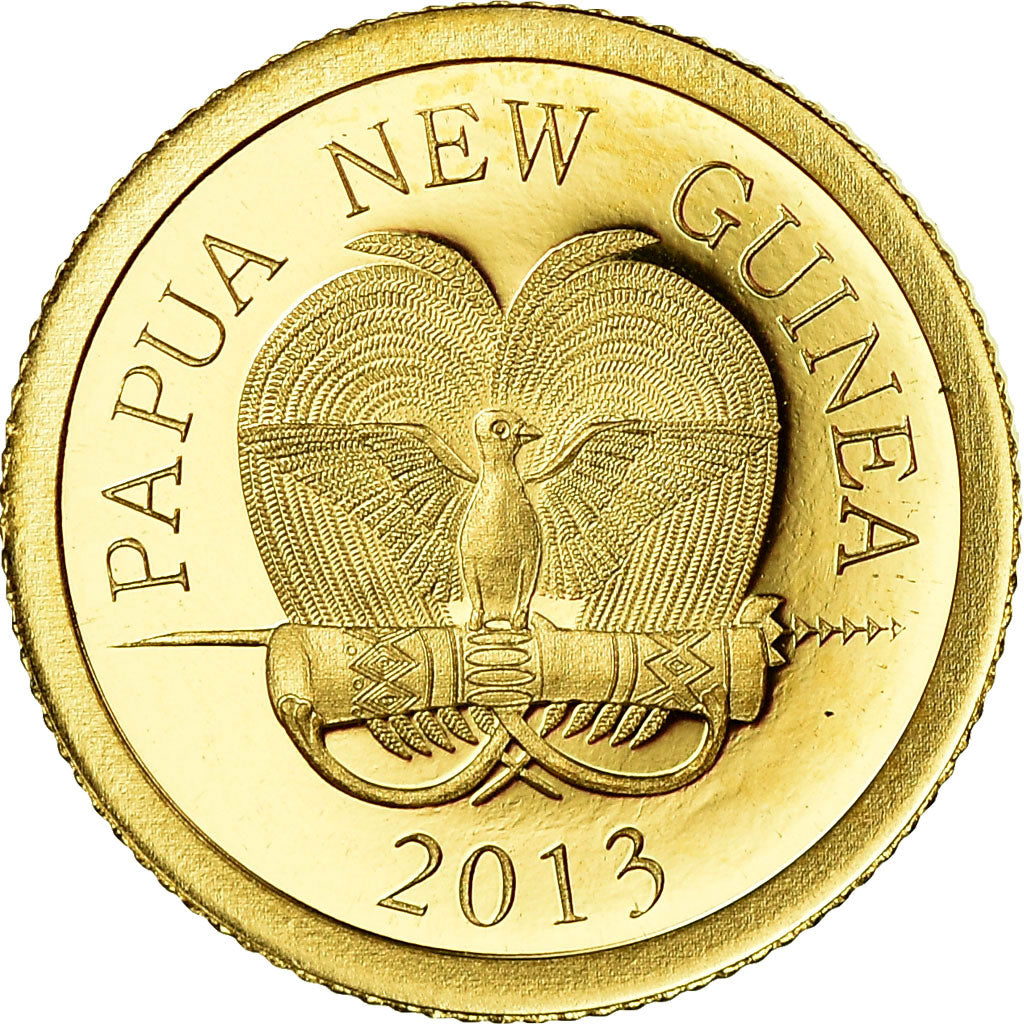 Coin, Papua New Guinea, 5 Kina, 2013, Albert Einstein, MS(65-70), Gold, KM:New