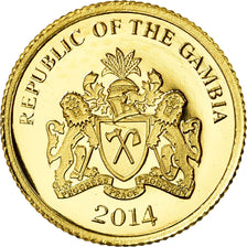 Coin, GAMBIA, THE, 200 Dalasis, 2014, Nelson Mandela, MS(65-70), Gold