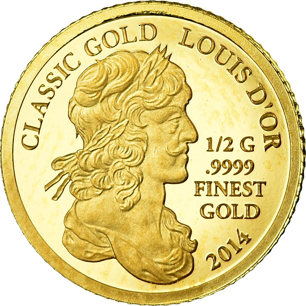 Münze, Samoa, 5 Dollars, 2014, Louis d'Or, STGL, Gold