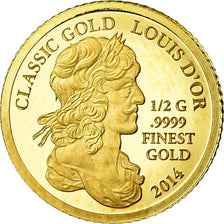Münze, Samoa, 5 Dollars, 2014, Louis d'Or, STGL, Gold
