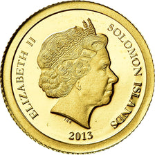 Coin, Solomon Islands, 5 Dollars, 2013, Nefertiti, MS(65-70), Gold