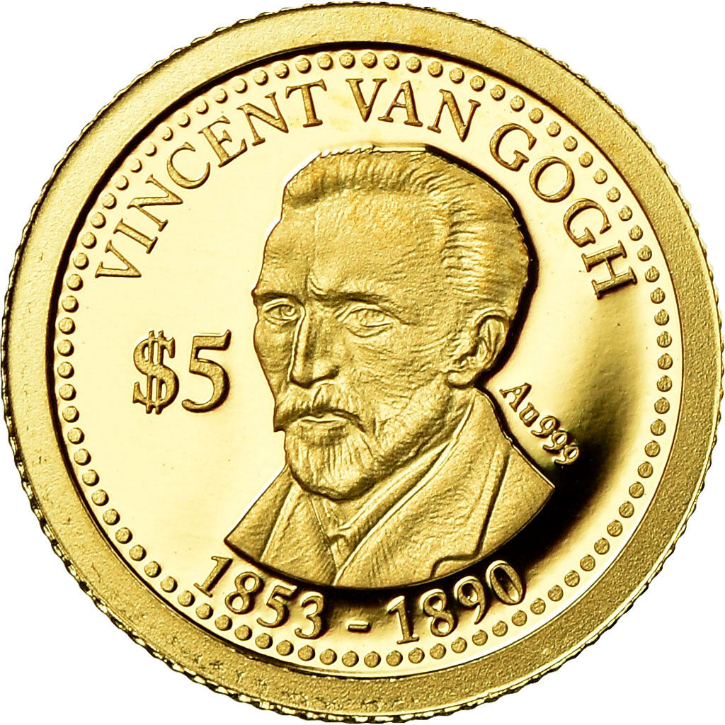 Coin, Cook Islands, 5 Dollars, 2013, Franklin Mint, Vincent Van Gogh, MS(65-70)