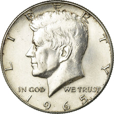 Coin, United States, Kennedy Half Dollar, Half Dollar, 1965, U.S. Mint