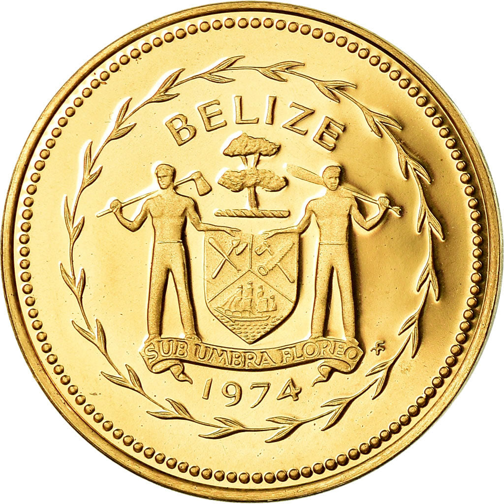 Münze, Belize, Cent, 1974, Franklin Mint, STGL, Bronze, KM:38
