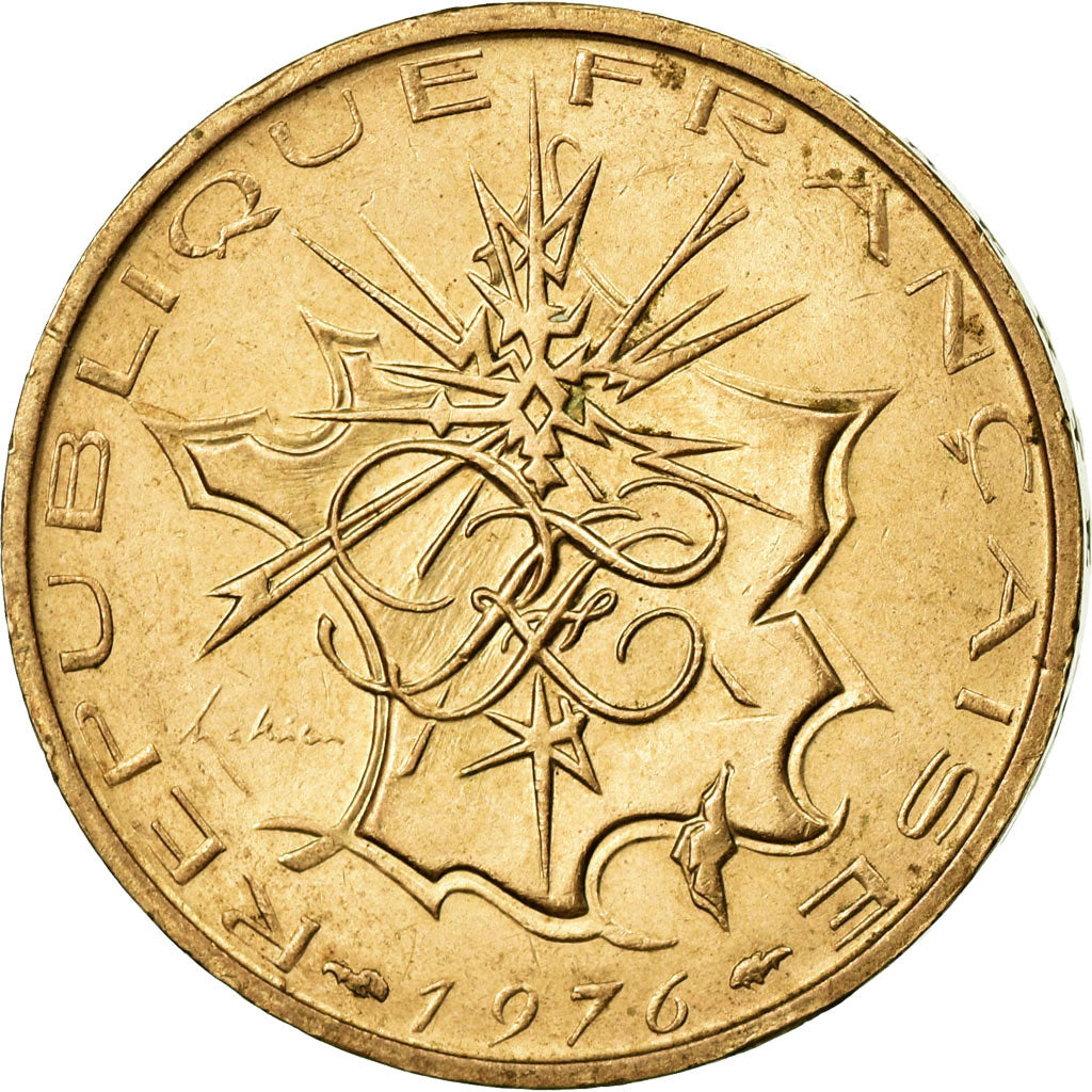 Coin, France, Mathieu, 10 Francs, 1976, AU(55-58), Nickel-brass, KM:940