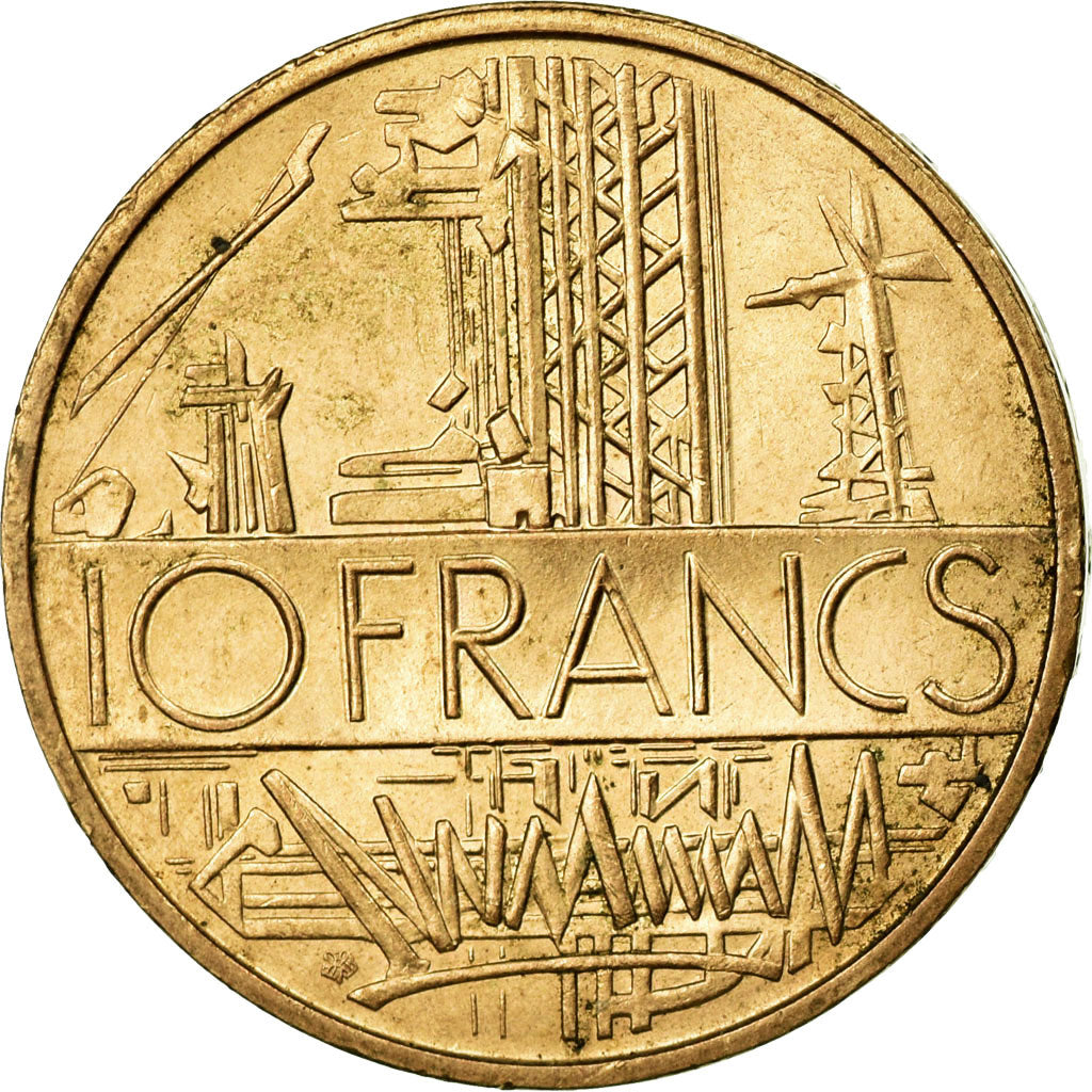 Coin, France, Mathieu, 10 Francs, 1976, AU(55-58), Nickel-brass, KM:940