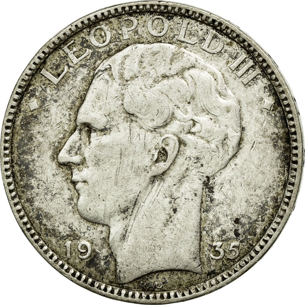 Coin, Belgium, 20 Francs, 20 Frank, 1934, VF(30-35), Silver, KM:105