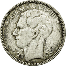 Coin, Belgium, 20 Francs, 20 Frank, 1934, VF(30-35), Silver, KM:105