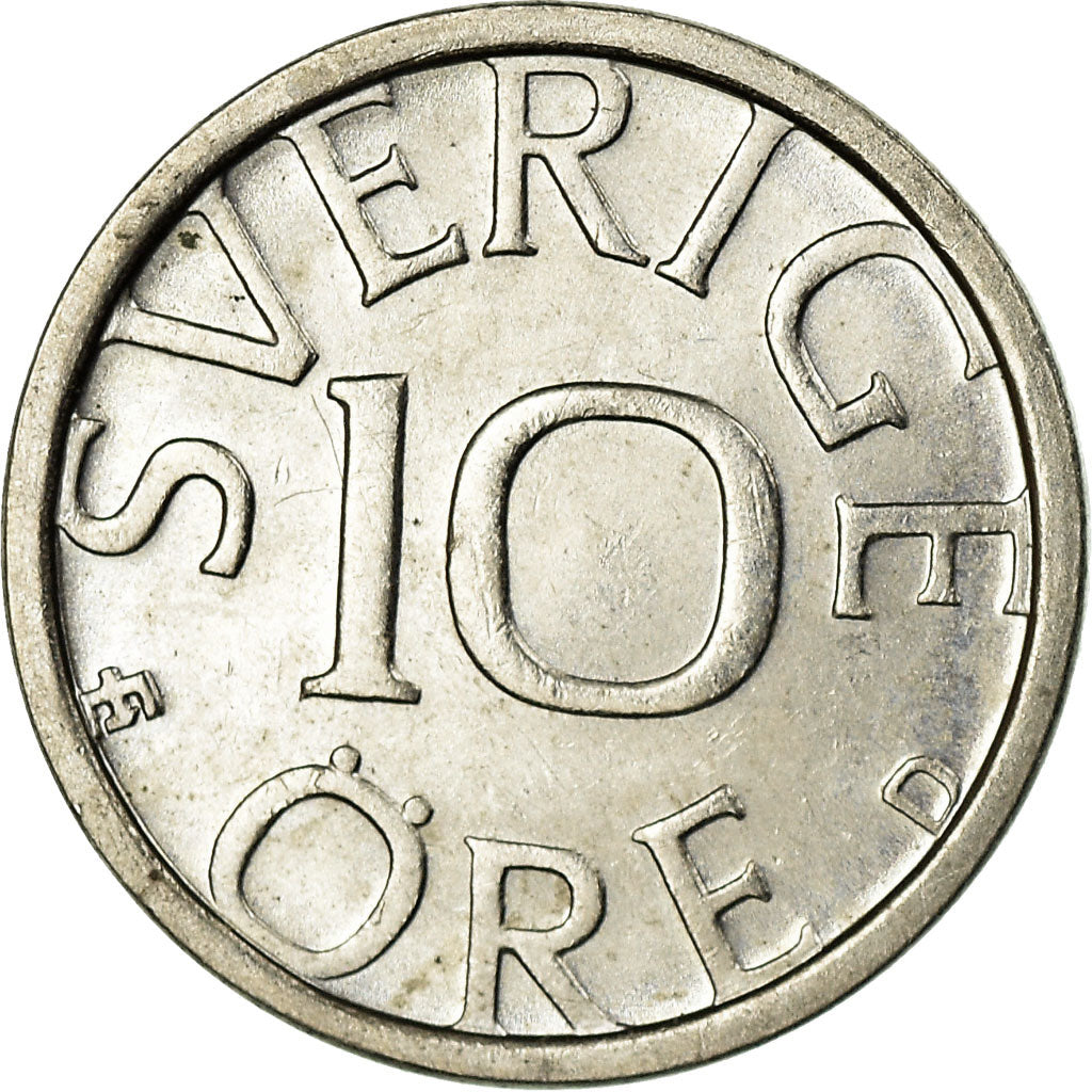 Moneda, Suecia, Carl XVI Gustaf, 10 Öre, 1988, EBC, Cobre - níquel, KM:850