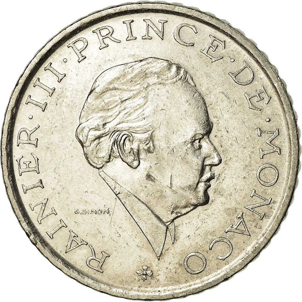 Coin, Monaco, Rainier III, 2 Francs, 1982, EF(40-45), Nickel, KM:157