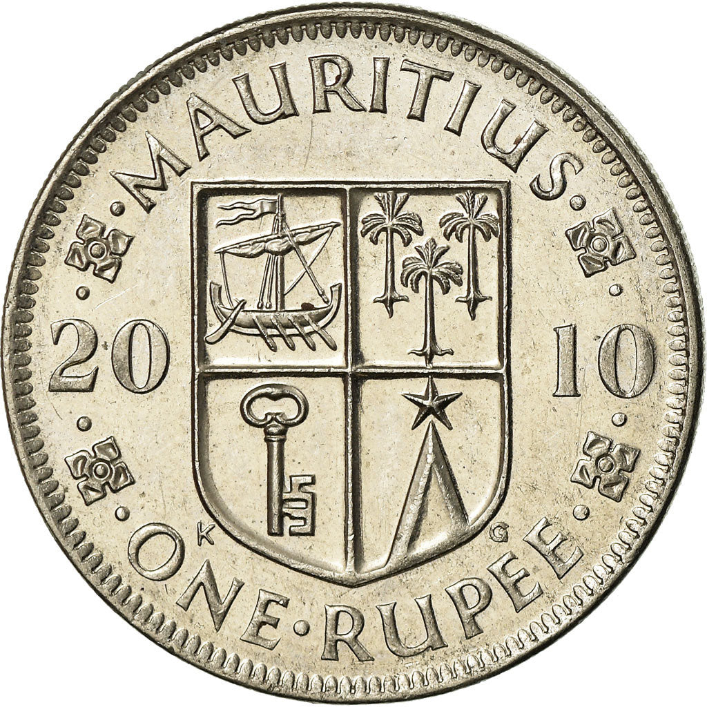 Münze, Mauritius, Rupee, 2010, VZ, Copper-nickel, KM:55