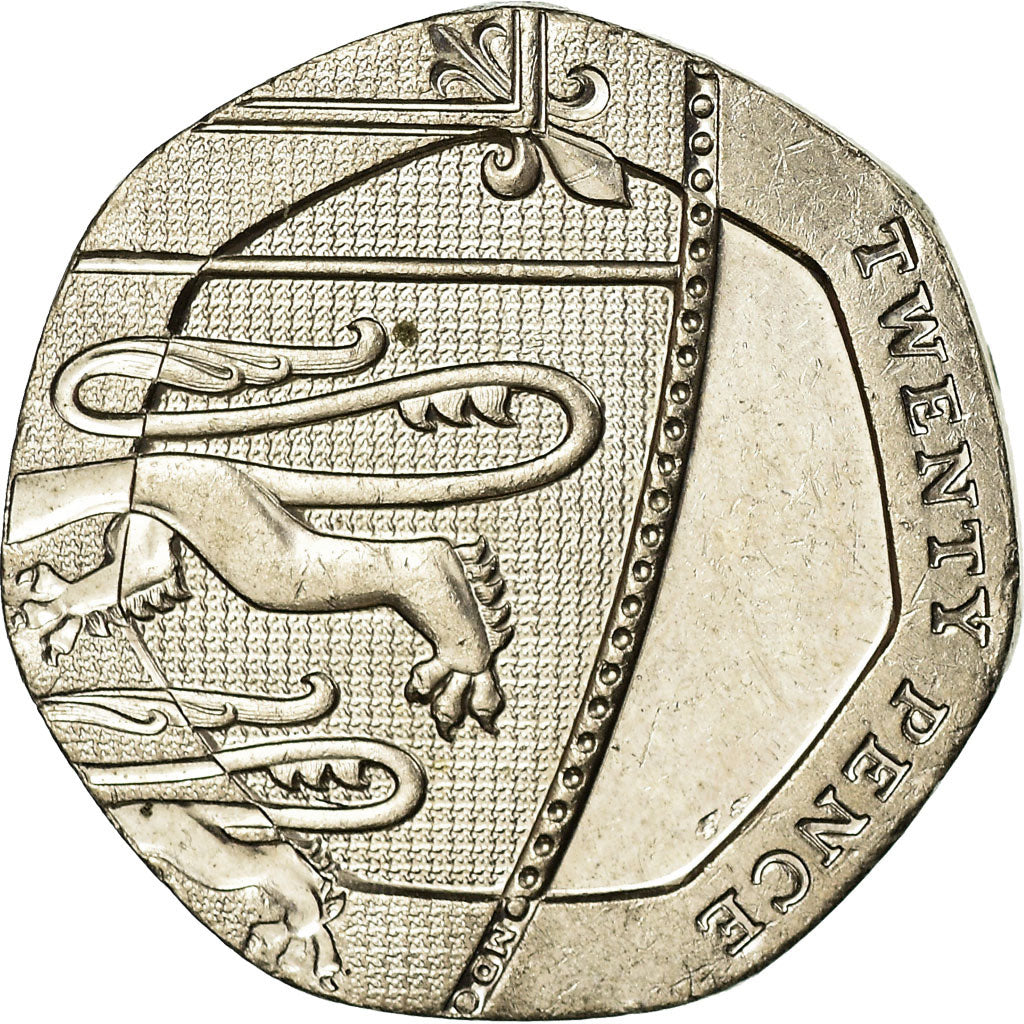 Coin, Great Britain, Elizabeth II, 20 Pence, 2008, AU(55-58), Copper-nickel