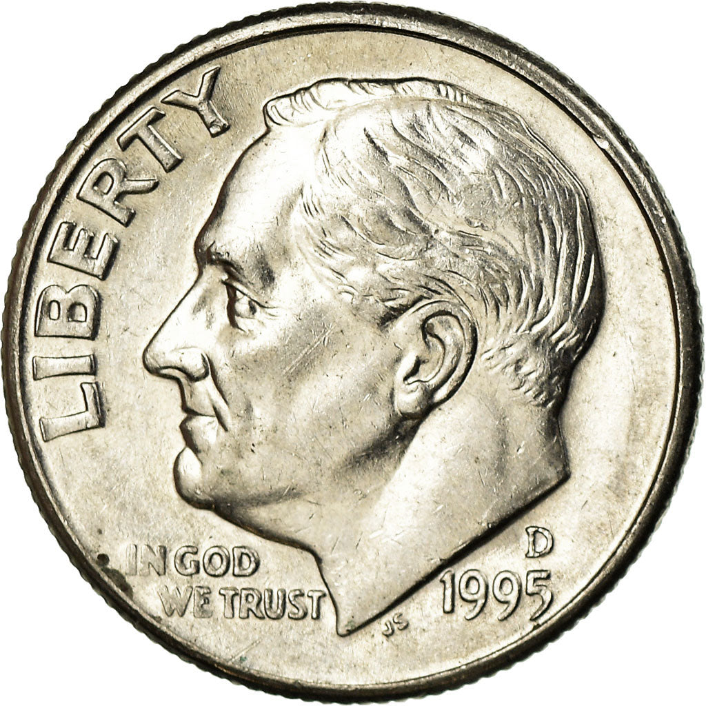 Coin, United States, Roosevelt Dime, Dime, 1995, U.S. Mint, Denver, MS(63)